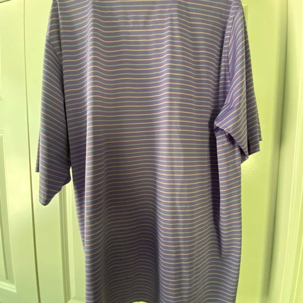 Oakmont Country Club Purple Striped Polo Shirt for Men Size XL - Picture 4 of 5